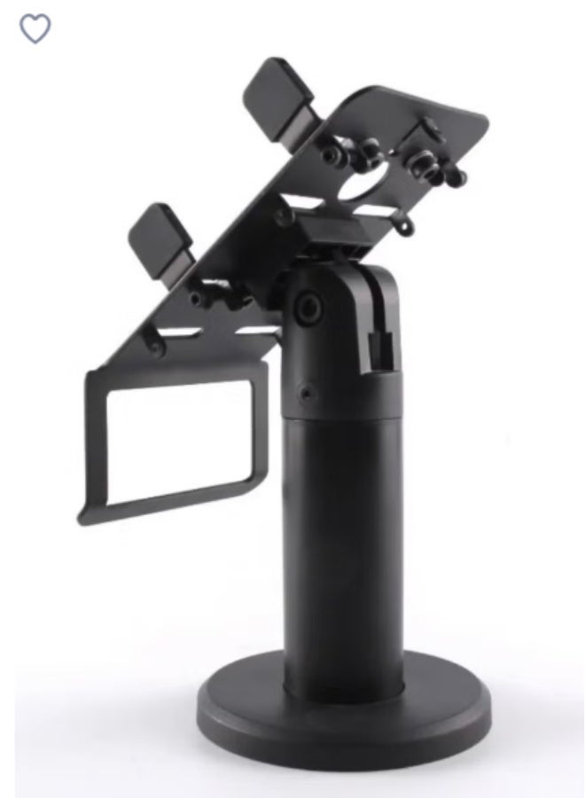 حامل مكتبي قابل للتعديل لأجهزة نقاط البيع (POS) مع قاعدة هاتف مدمجة - أسود - للمطاعم والمحلات - Image 2